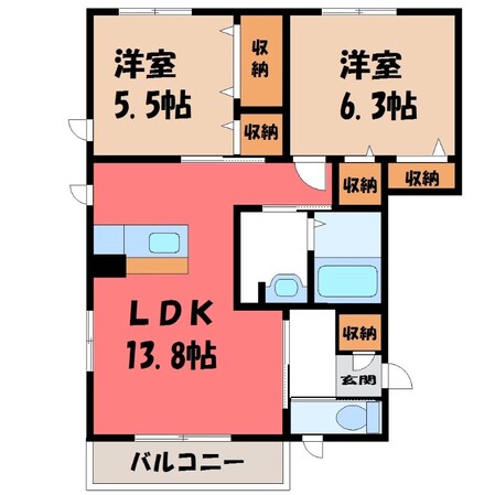 野木駅 徒歩5分 1階の物件間取画像